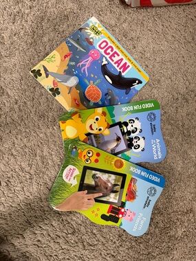 Ocean & Animal Video Fun Board Books - Blue, Green, Yellow